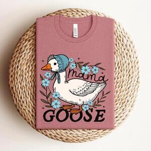 Floral Mama Goose Shirt, Funny Mom Shirt,  Goose Mom Shirt